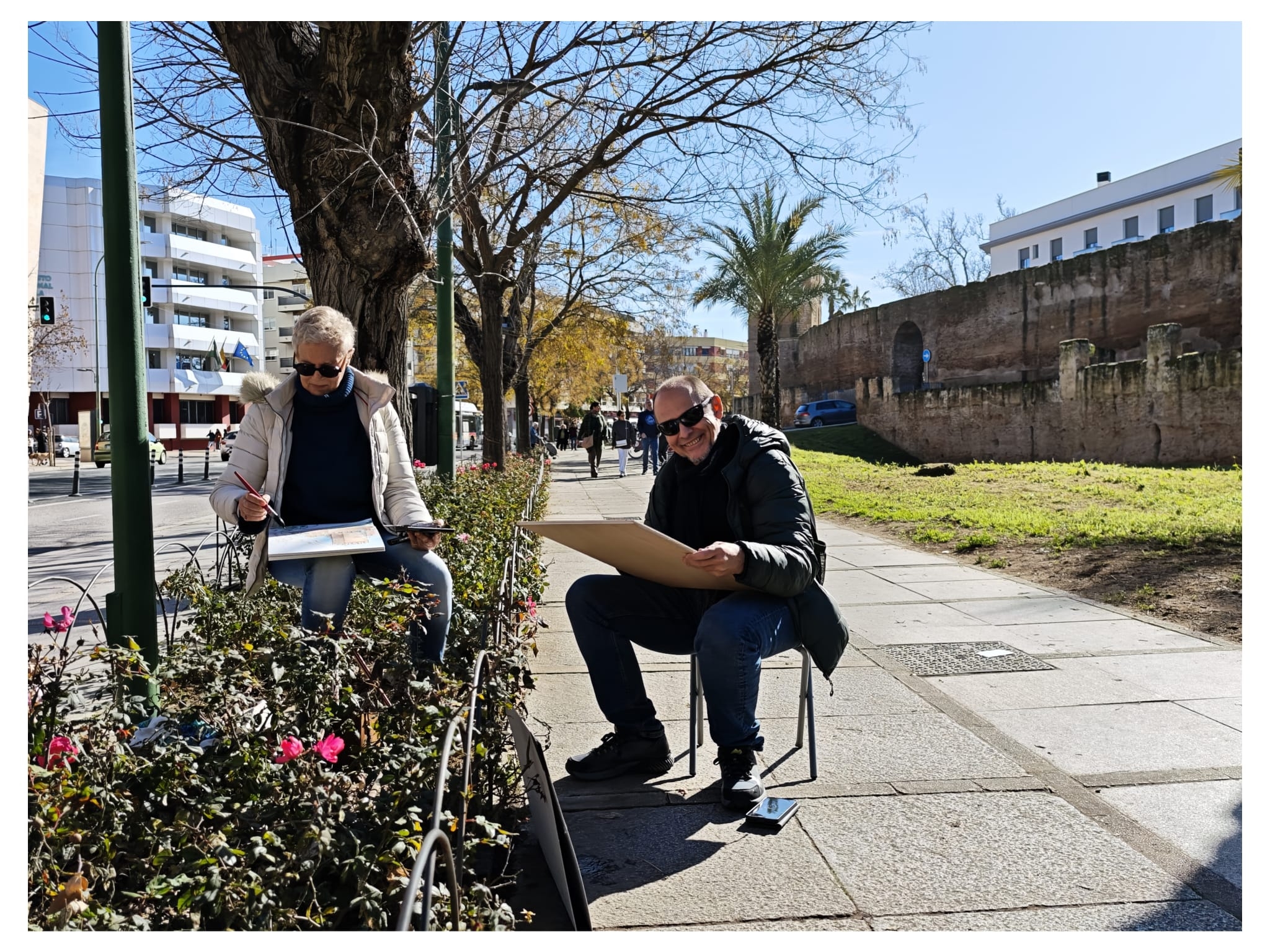 Salida a pintar a la Muralla de la Macarena