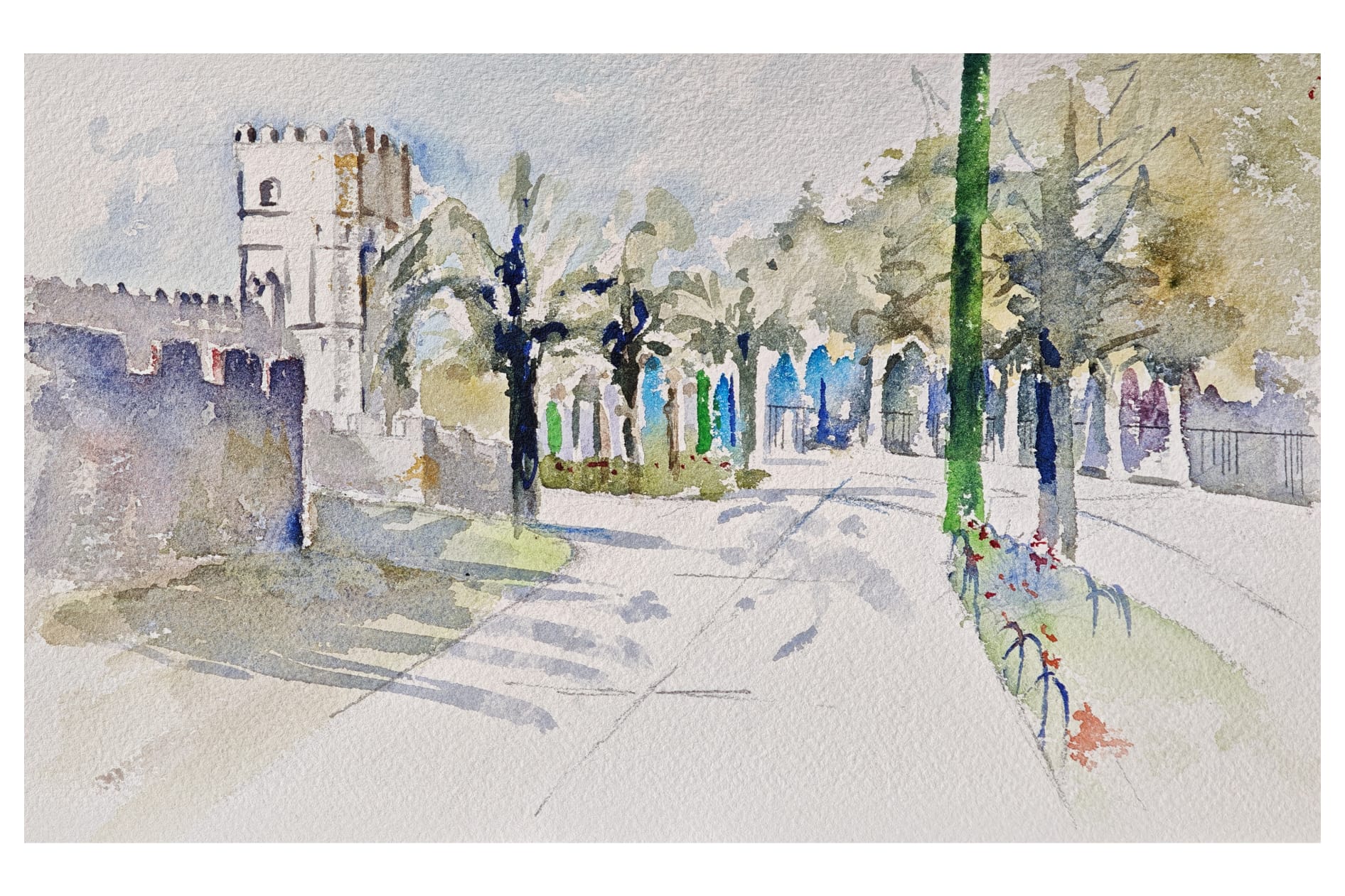 Salida a pintar a la Muralla de la Macarena